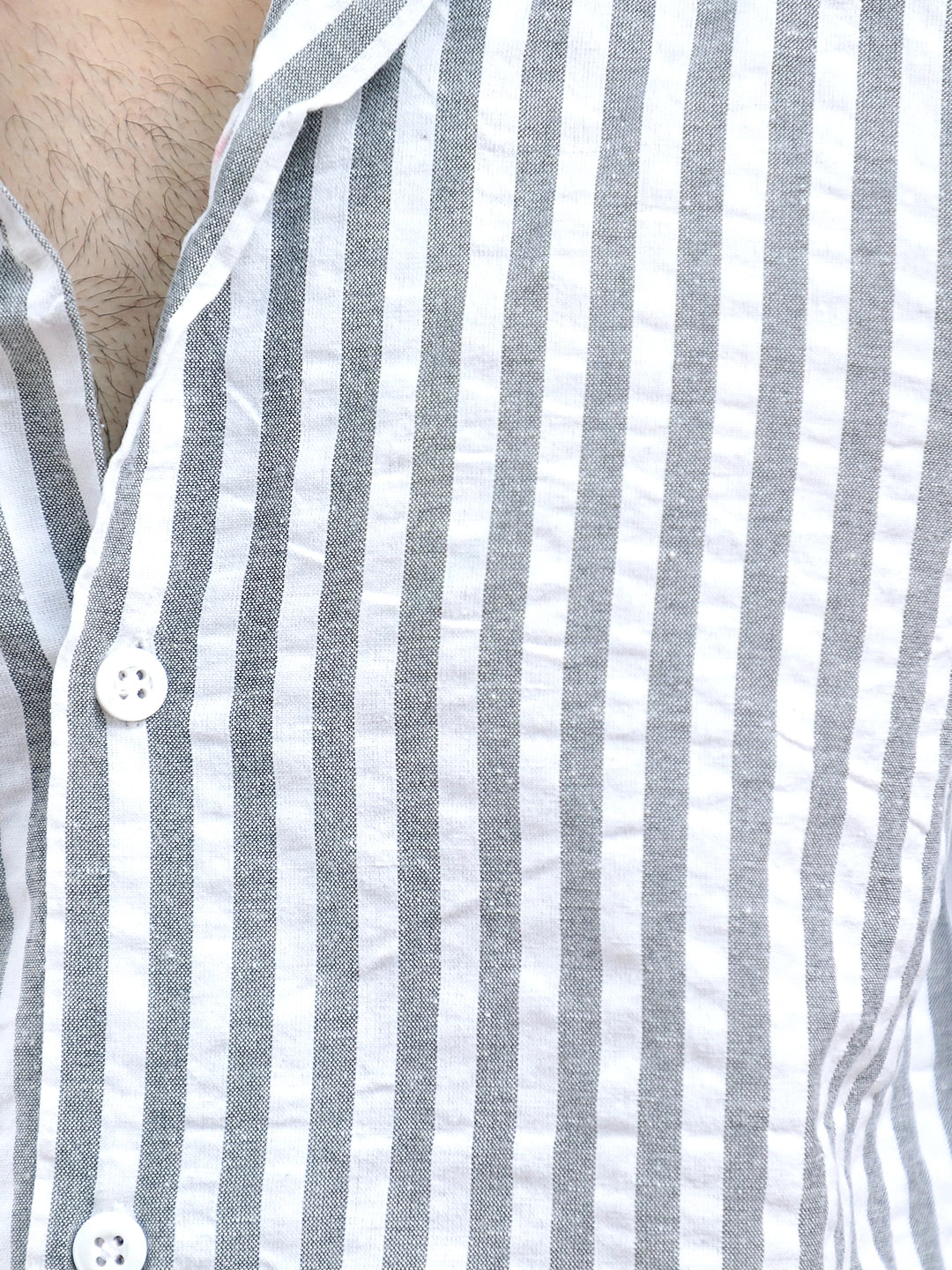 Vornix Black Half Sleeve Stripe Shirt