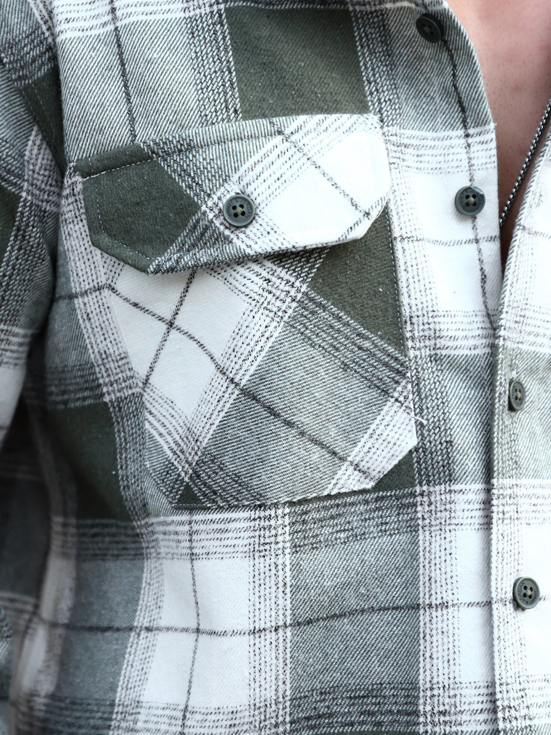 Daytona Olive Check Full Sleeve Shirt