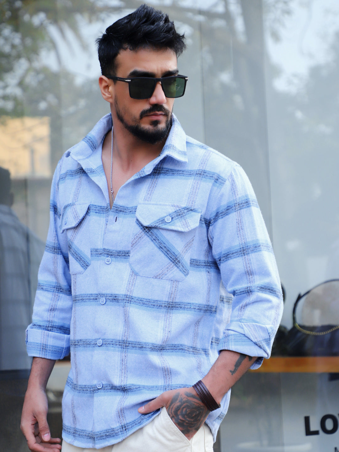 Daytona Sapphire Check Full Sleeve Shirt