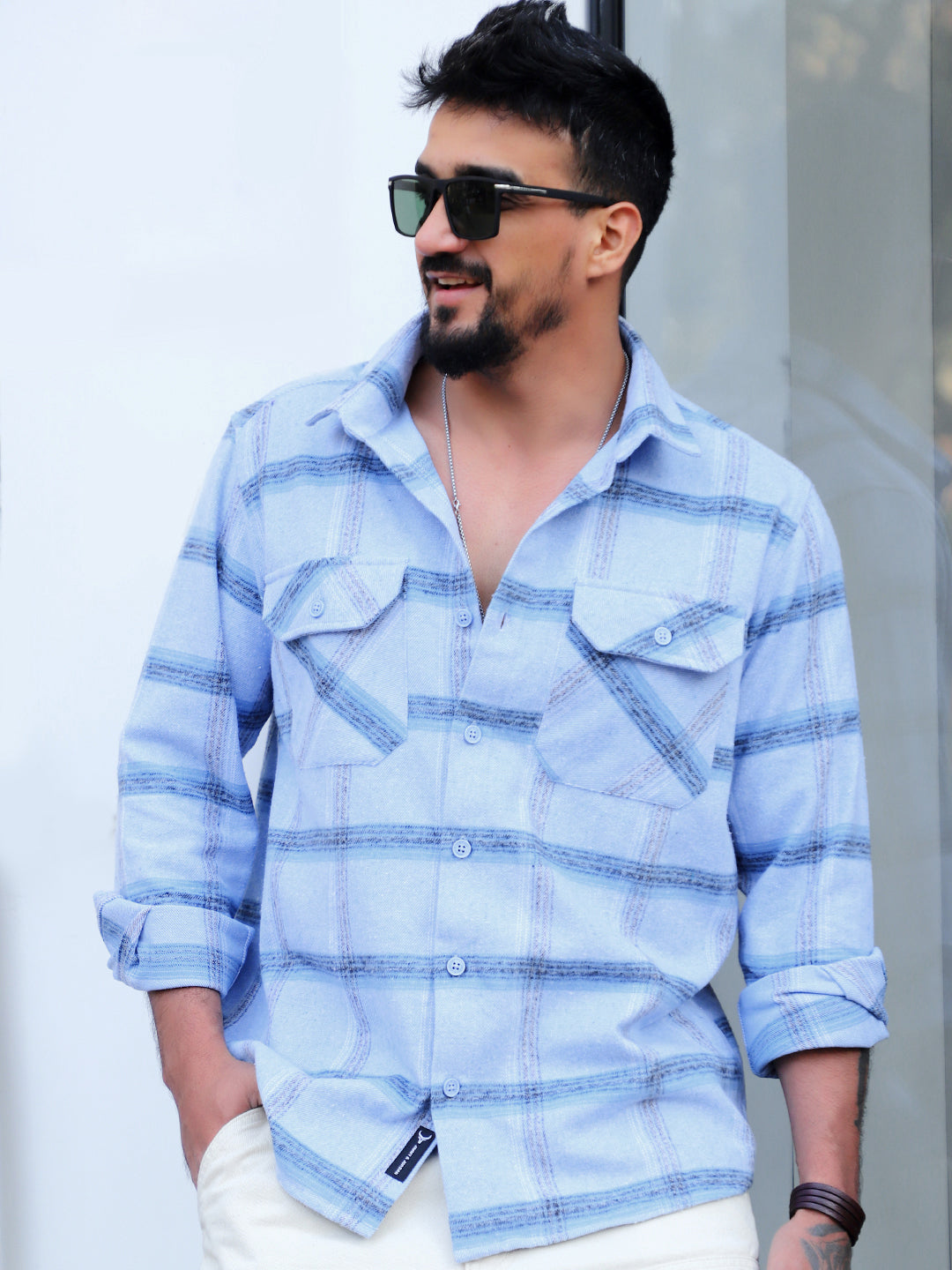 Daytona Sapphire Check Full Sleeve Shirt