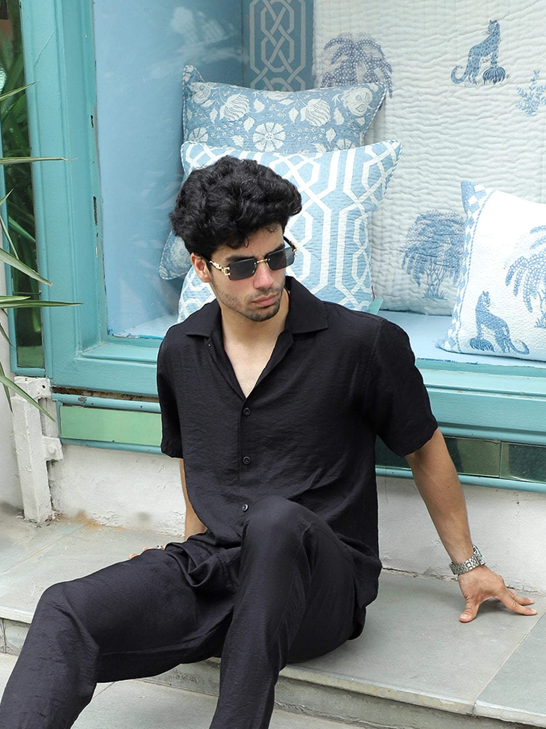 Linen Atlantica Black Co-Ord Set