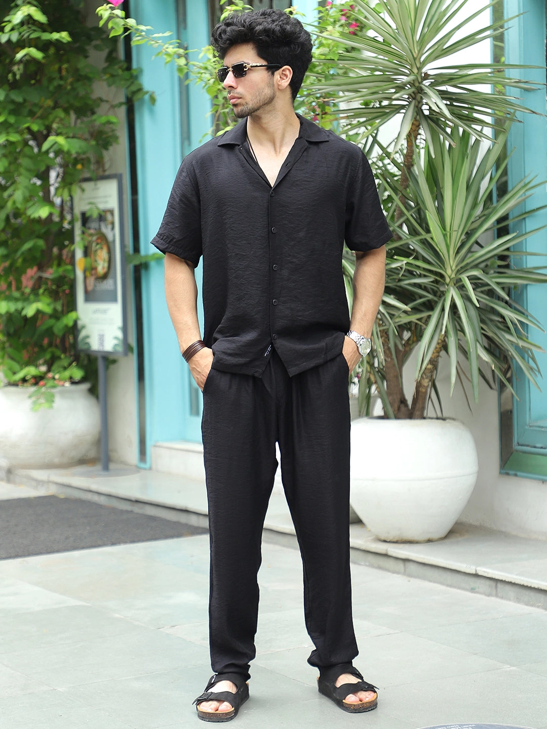 Linen Atlantica Black Co-Ord Set