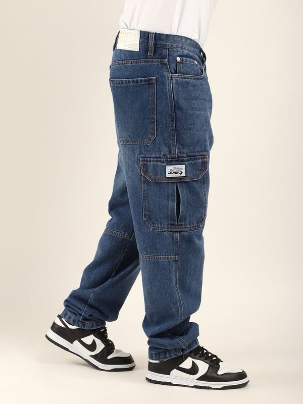 Men’s Denim Cargo Pants – Rugged Streetwear | Jimmy Luxury