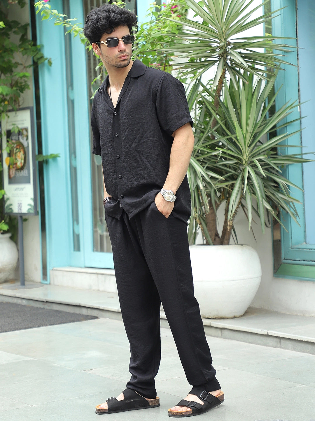 Linen Atlantica Black Co-Ord Set
