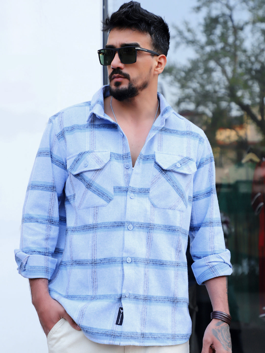 Daytona Sapphire Check Full Sleeve Shirt