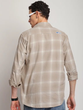 Sherwood Paled Check Beige Full Sleeve Shirt