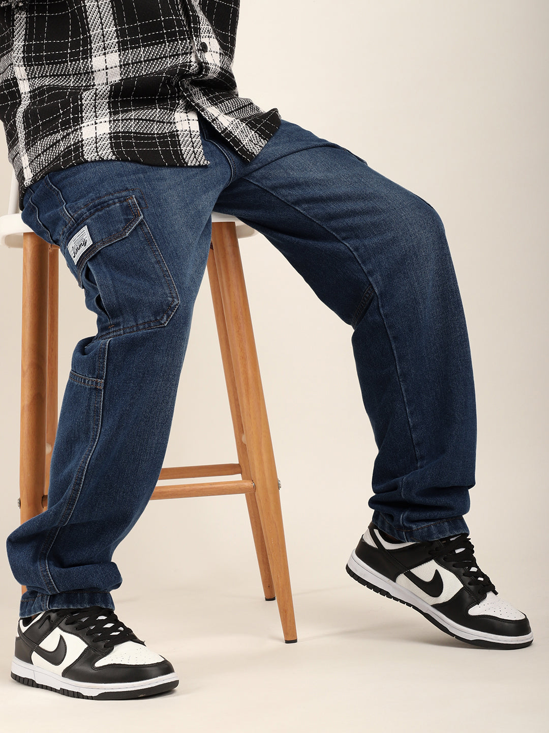 Zoom Dark Blue Denim Cargo