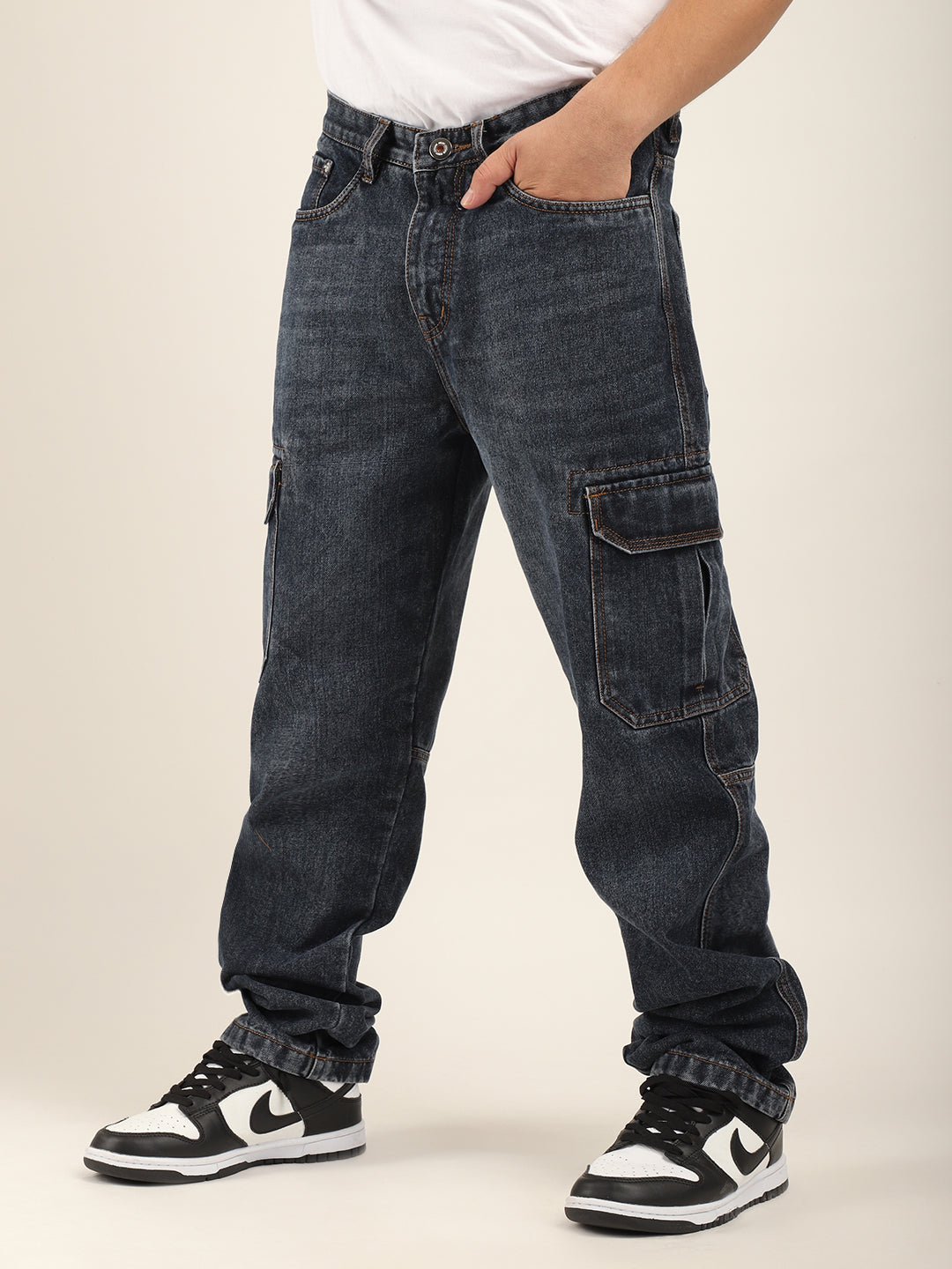 Zoom Dark Blue Denim Cargo