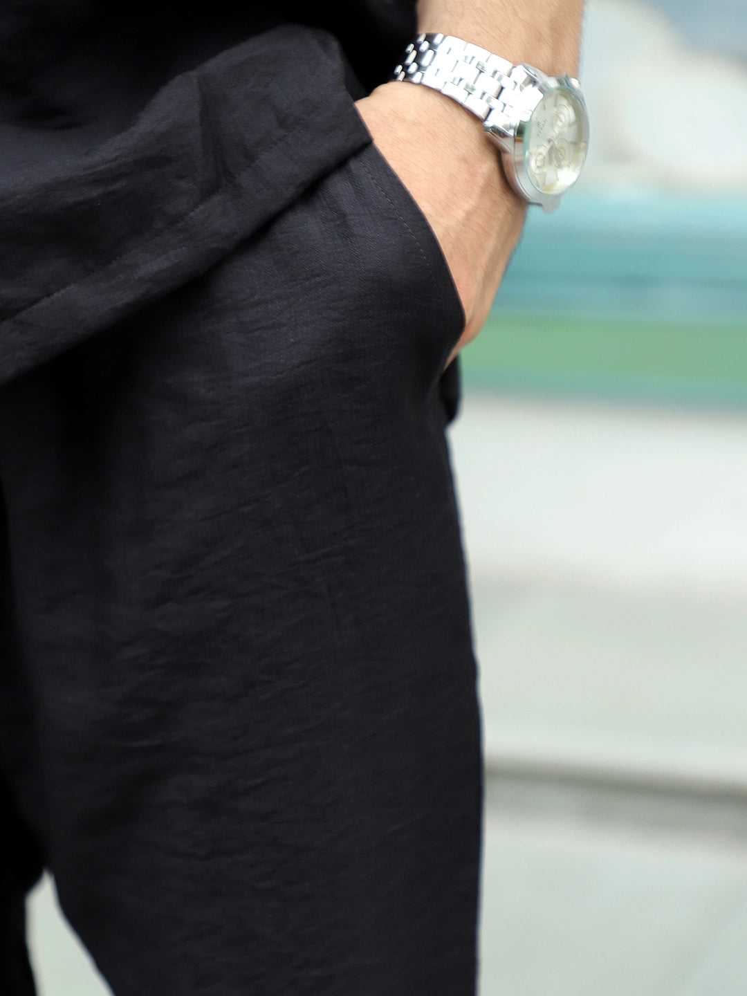 Linen Atlantica Black Co-Ord Set