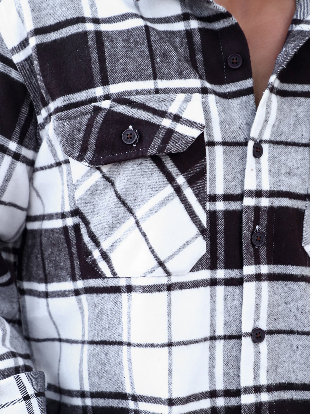 Frame Theory Dark Brown Check Full Sleeve Shirt