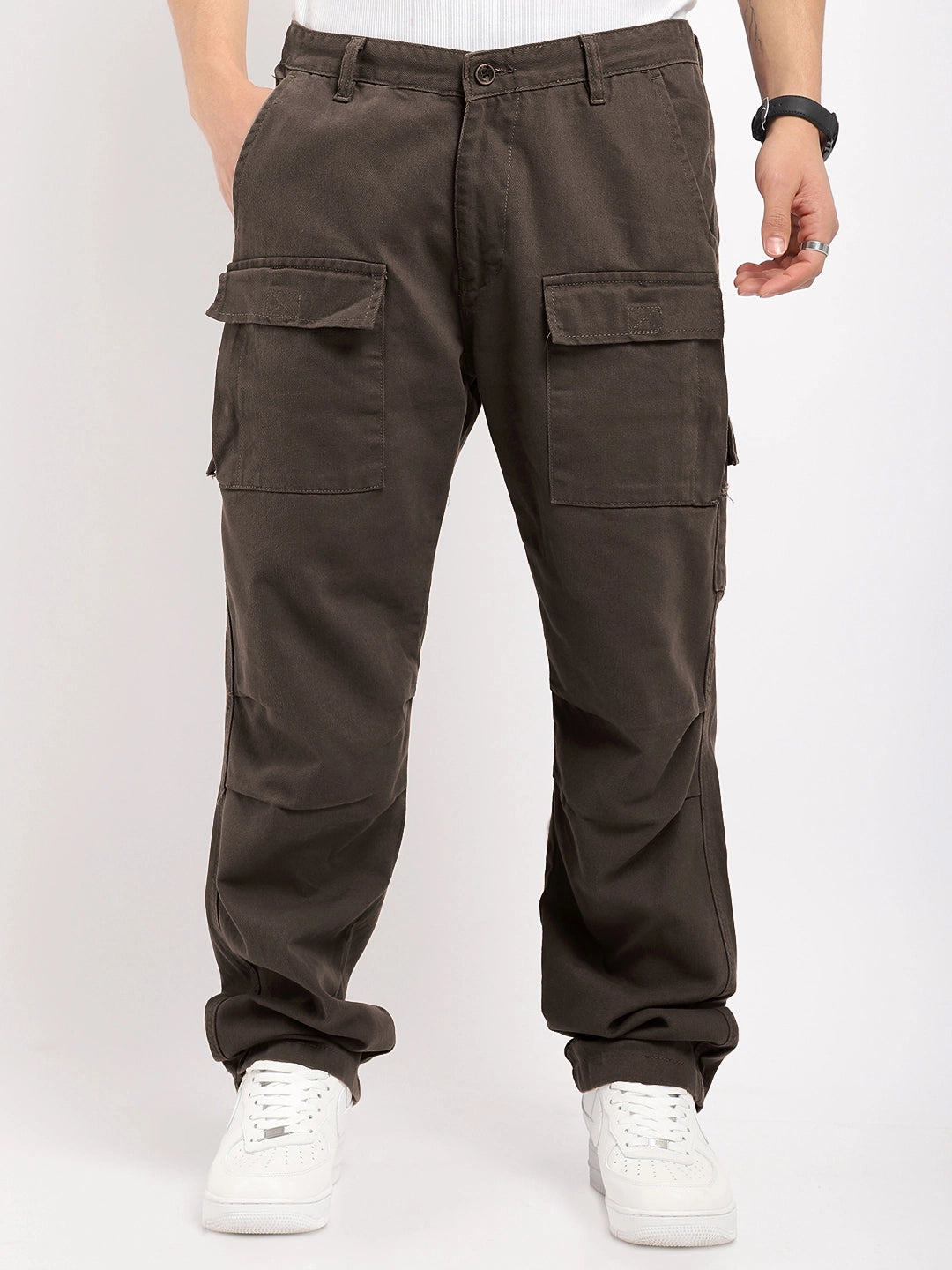 Riverside Dark Brown Cotton Cargo