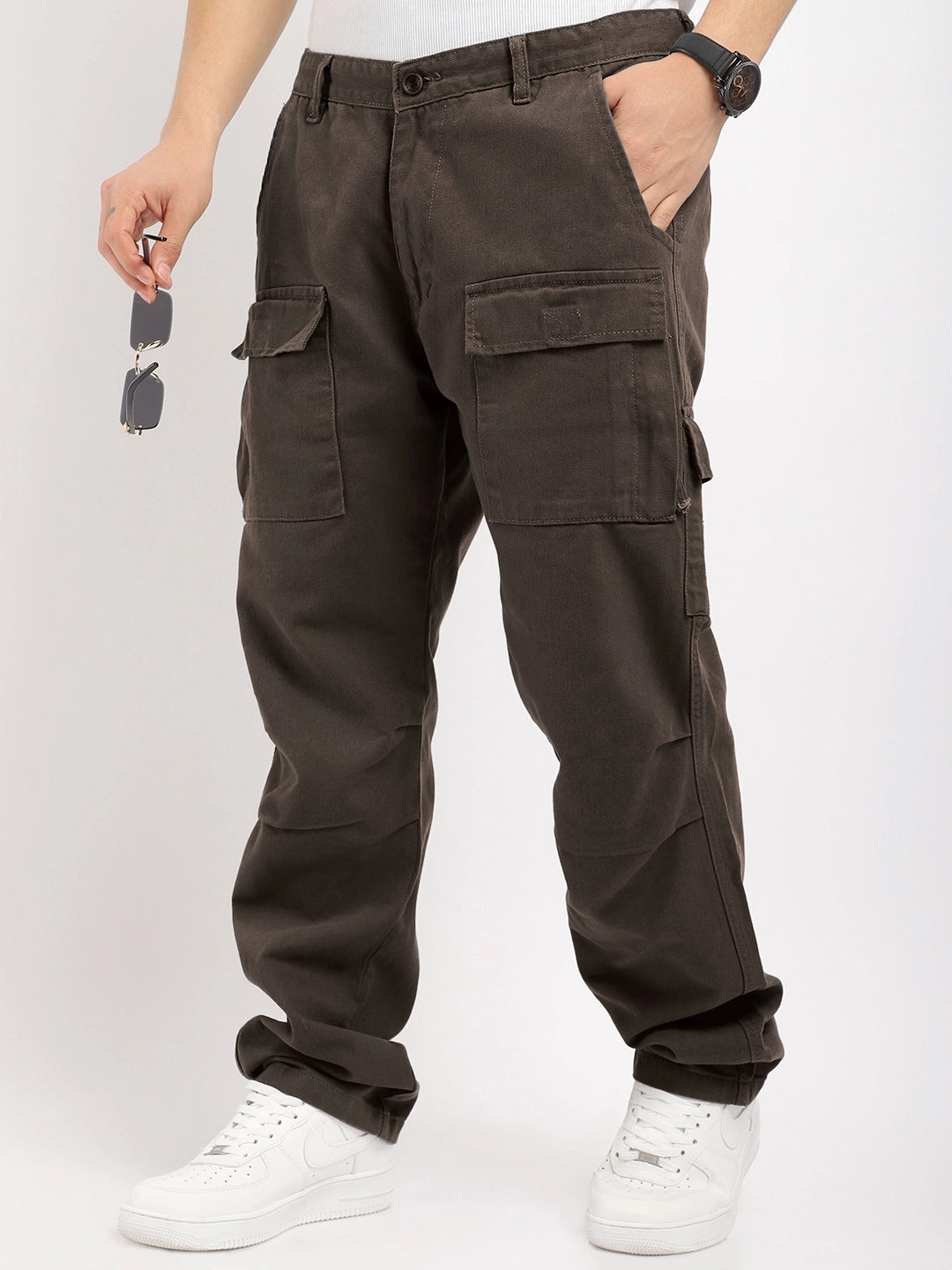 Riverside Dark Brown Cotton Cargo