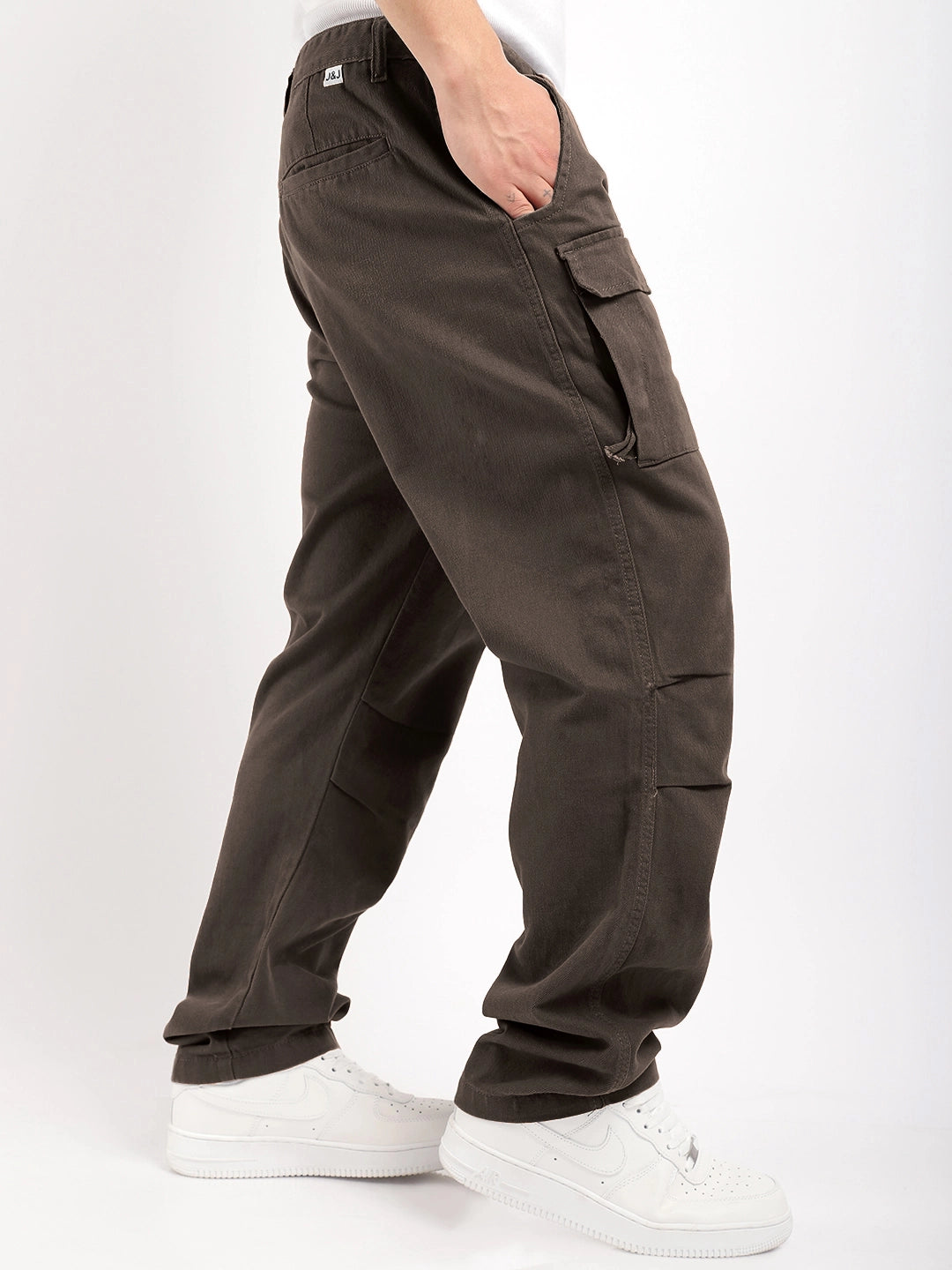 Riverside Dark Brown Cotton Cargo