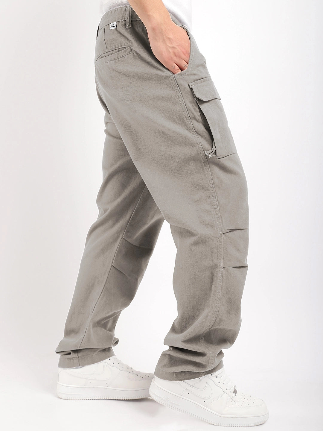 Riverside Stone Grey Cotton Cargo