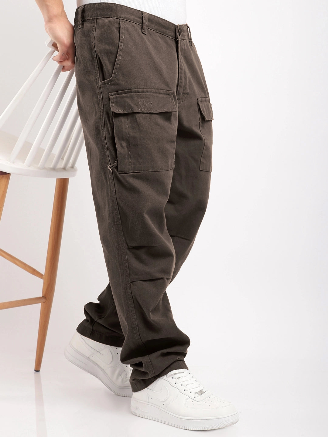 Riverside Dark Brown Cotton Cargo
