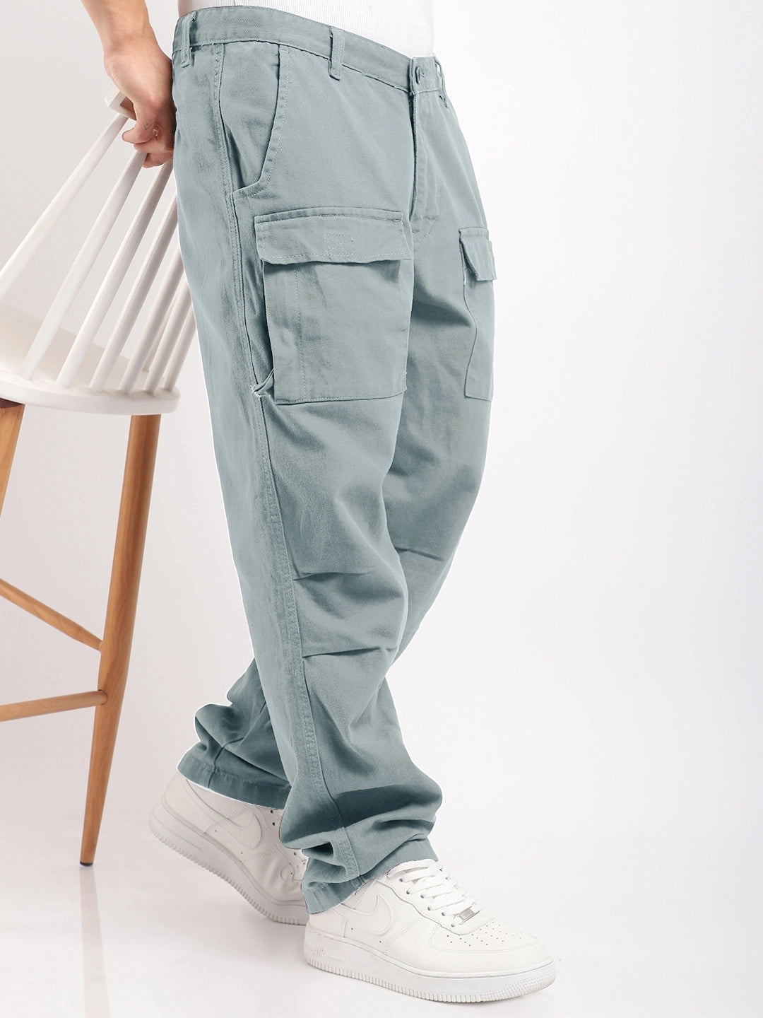 Riverside Chrome Grey Cotton Cargo
