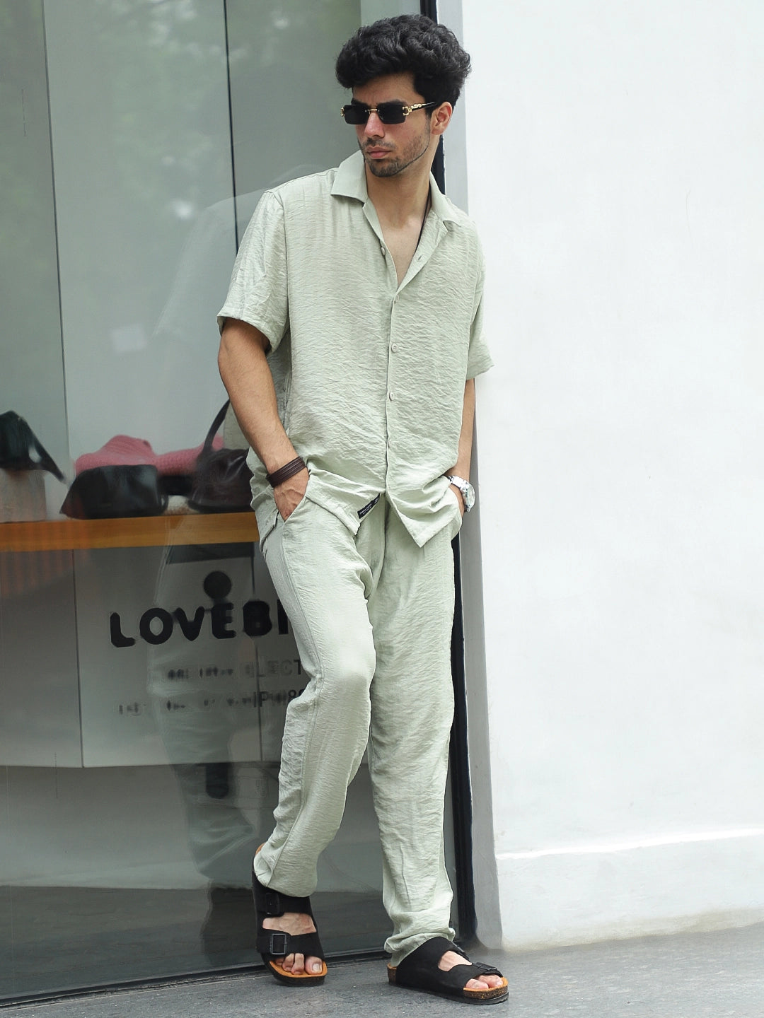 Linen Atlantica Mint Green Co-Ord Set