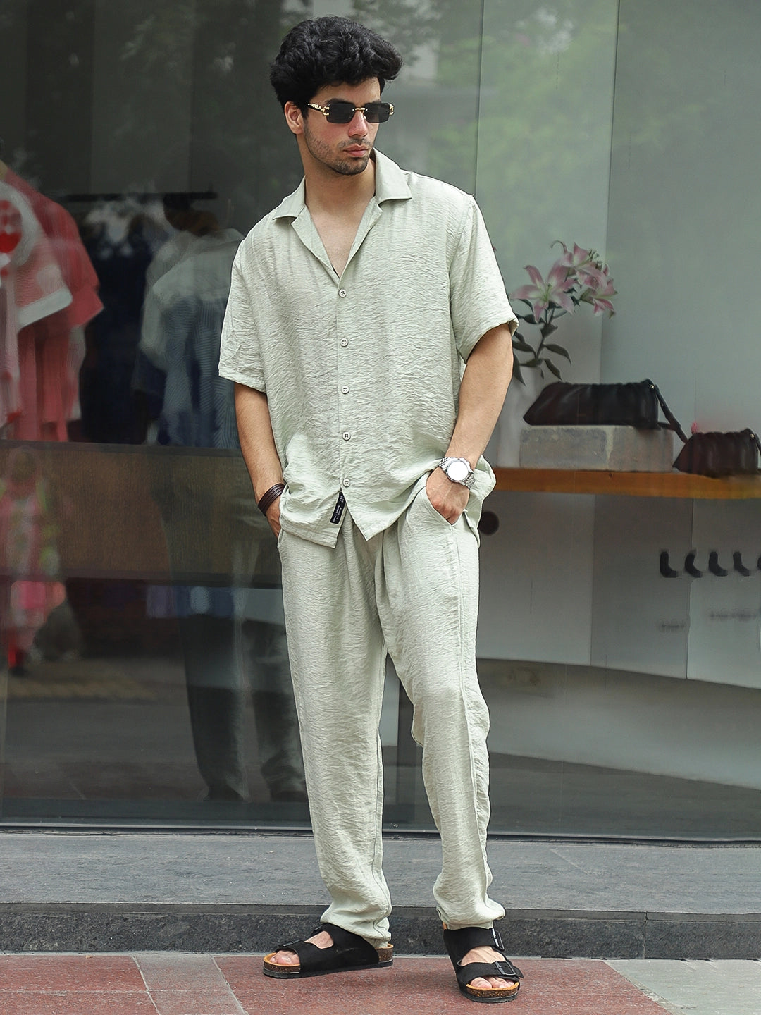 Linen Atlantica LIGHT Green Co-Ord Set