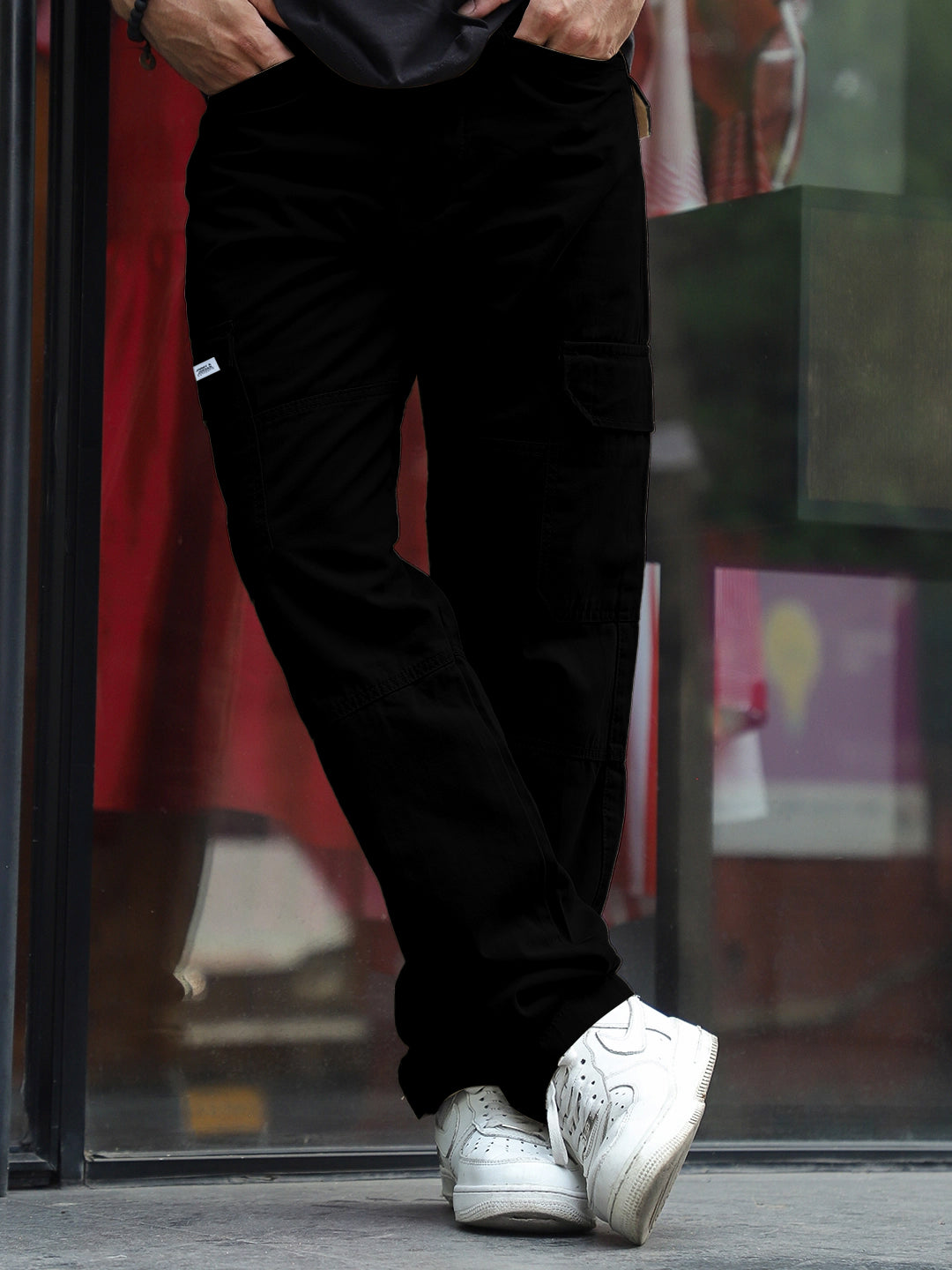 Harlow Hues Black Cotton Cargo