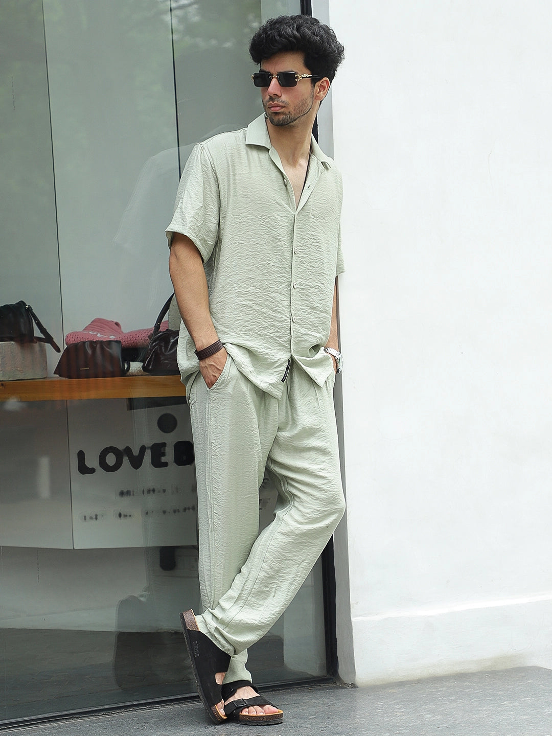 Linen Atlantica Mint Green Co-Ord Set