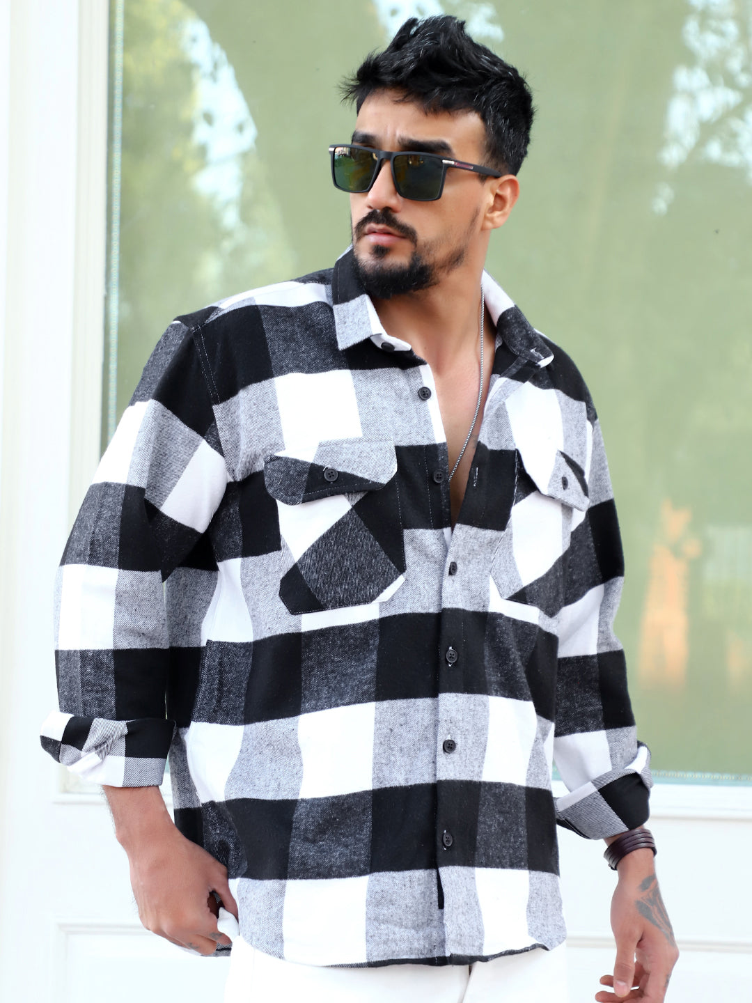 Frame Theory Grey Check Shirt