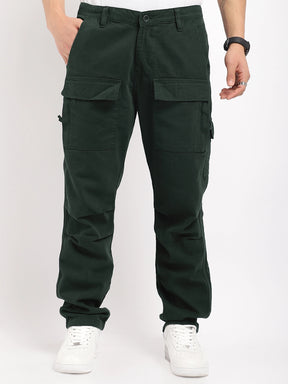 Riverside Dark Green Cotton Plus Size Cargo