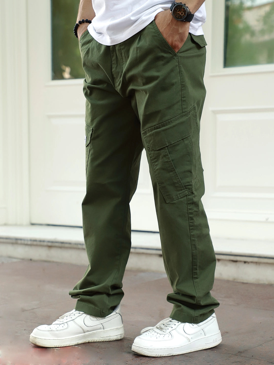 Regal Wears Dark Green Cotton Cargo
