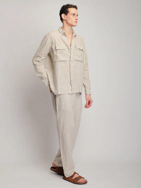 Isabela Pure Linen Beige Co-Ord Set