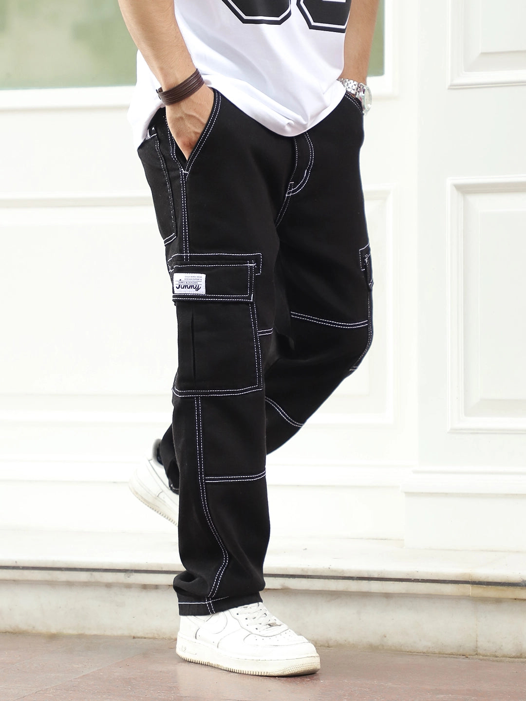 Midnight Vector Black Denim Cargo