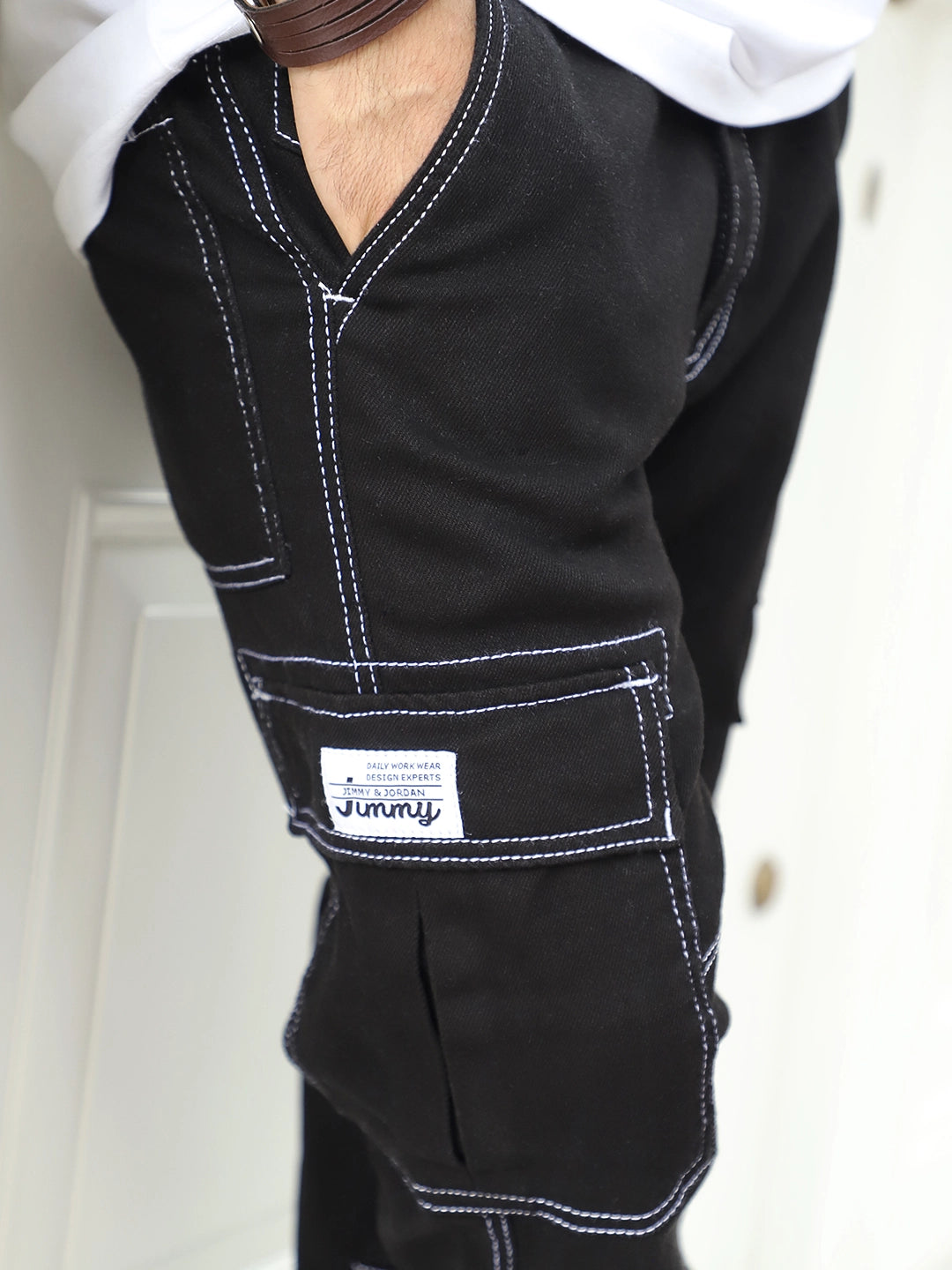 Midnight Vector Black Denim Cargo