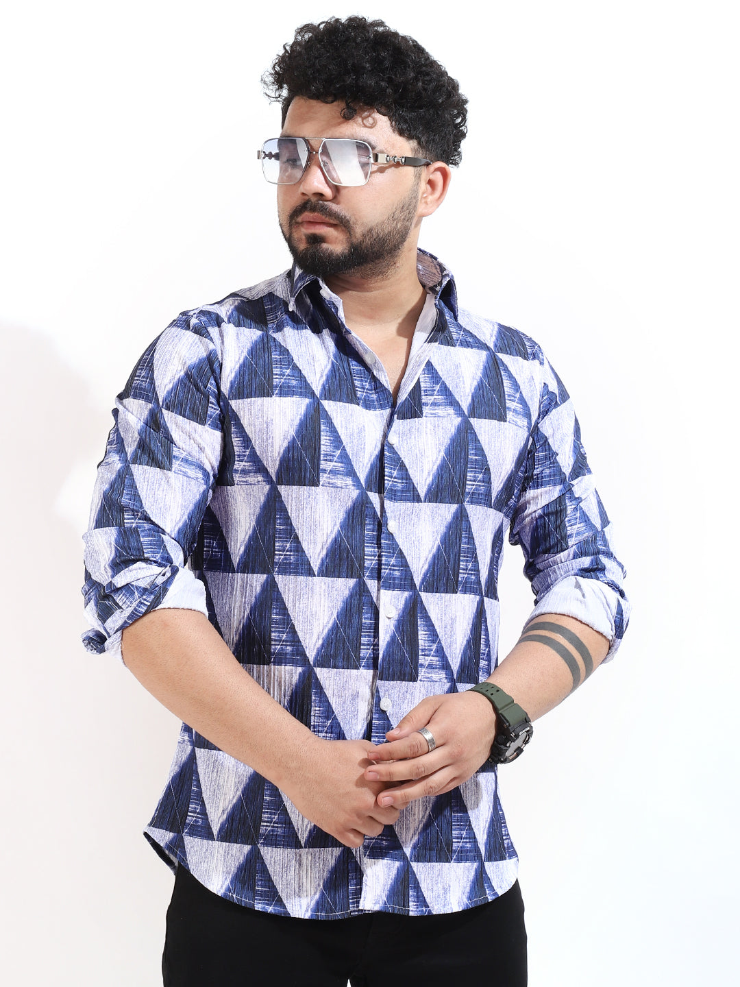 Tangle Triangle Blue Shirt