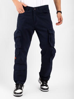 Kyubic Navy Blue Cargo Pants