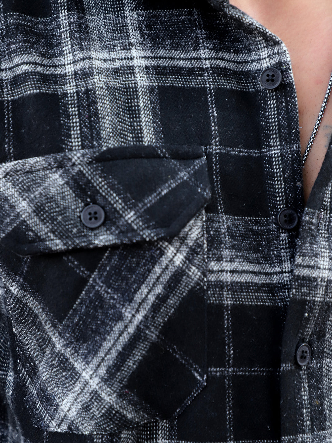 Daytona Black Check Full Sleeve Shirt