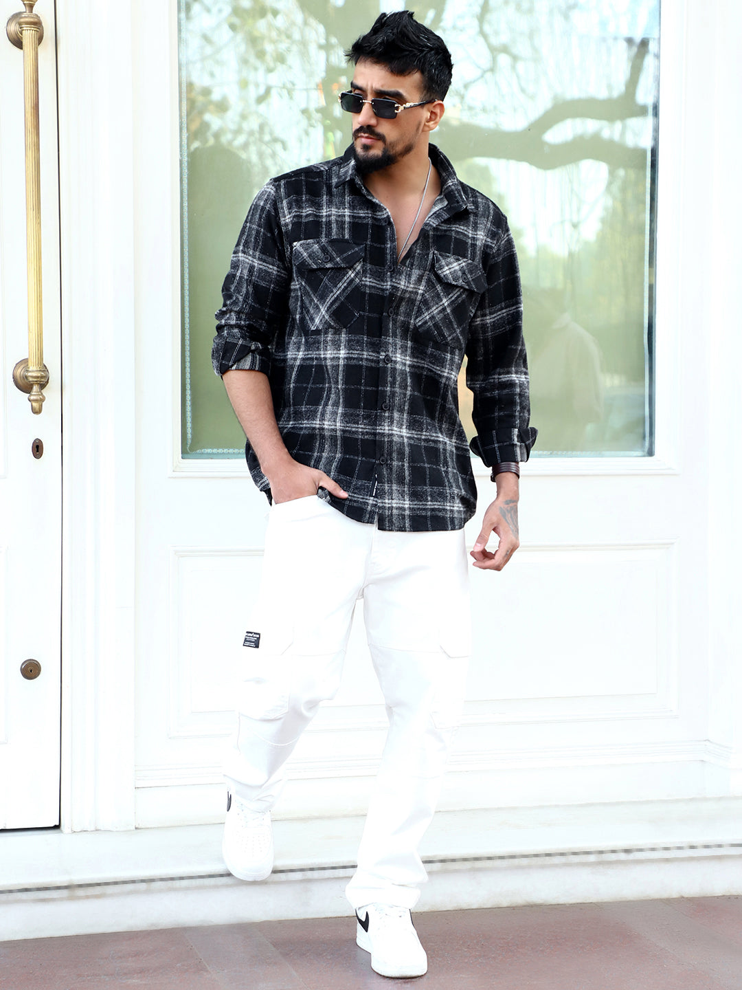 Daytona Black Check Full Sleeve Shirt