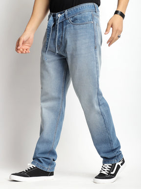 Urban Luxe Tint Blue Belt Denim Jeans