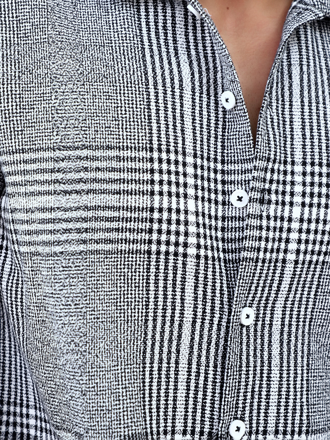 Shadow Theory Black Check Full Sleeve Shirt