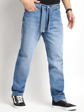 Urban Luxe Blue Belt Denim Jeans