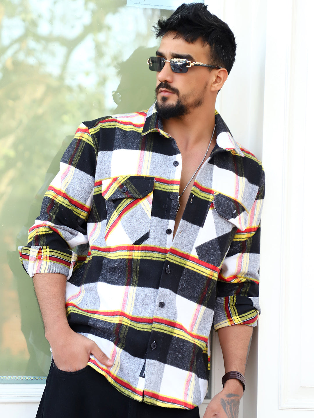 Frame Theory Black Check Shirt