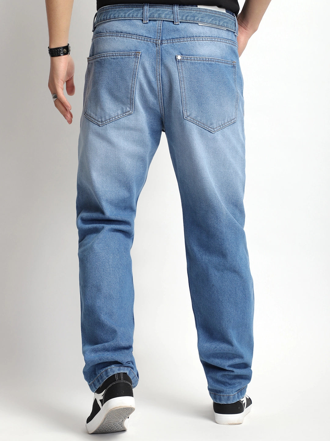 Urban Luxe Blue Belt Denim Jeans