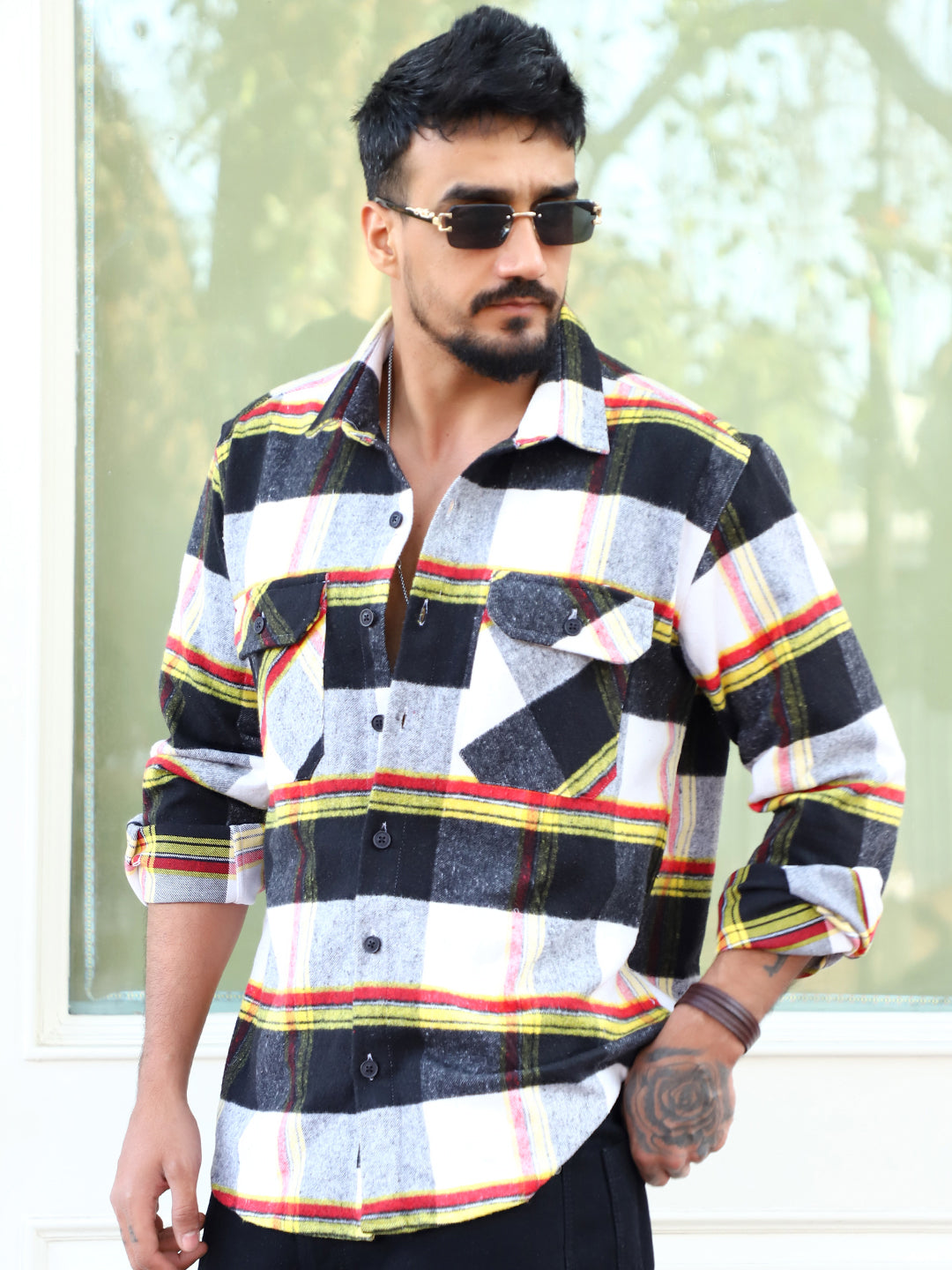 Frame Theory Black Check Shirt