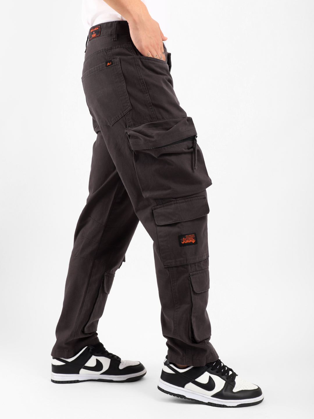 Kyubic Dark Grey Cargo Pants