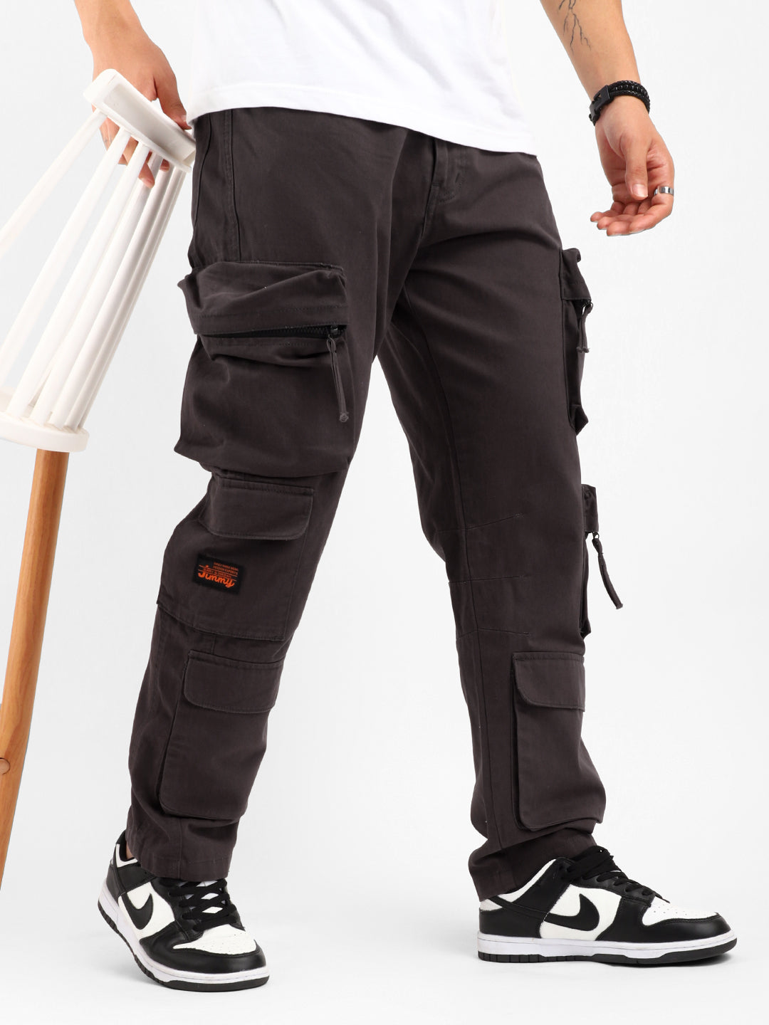 Kyubic Dark Grey Cargo Pants