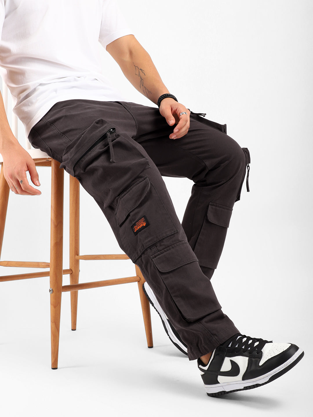 Kyubic Dark Grey Cargo Pants