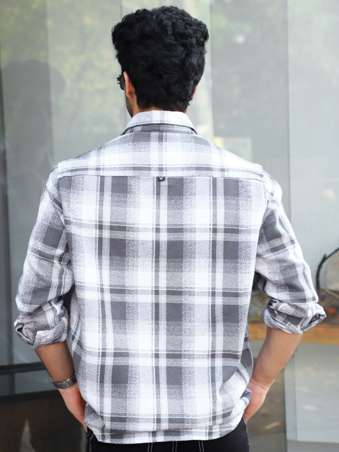 Bloom State Gray Check Full Sleeve Shirt