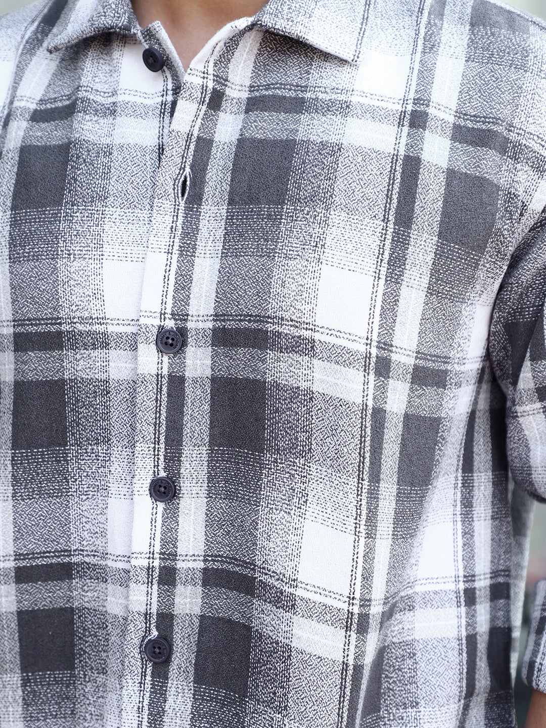Bloom State Gray Check Full Sleeve Shirt