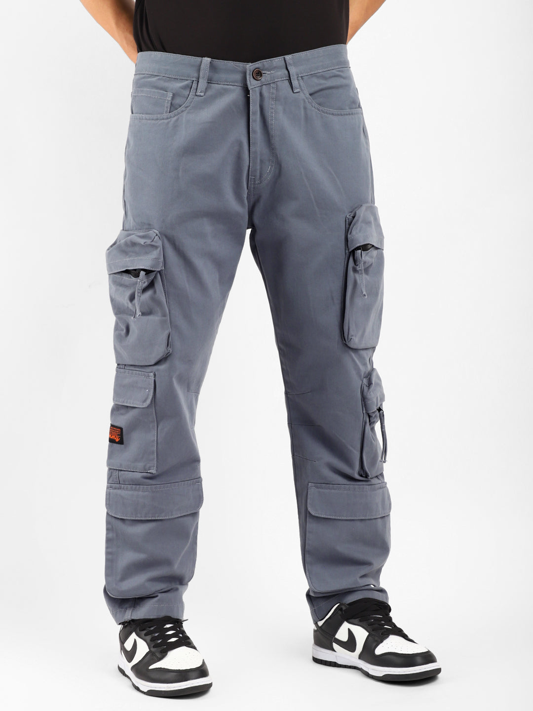 Kyubic Ash Grey Cargo Pants