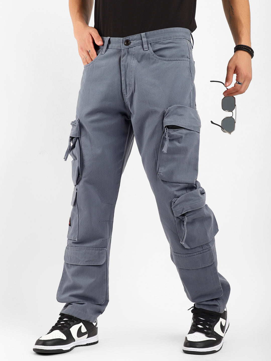 Kyubic Ash Grey Cargo Pants