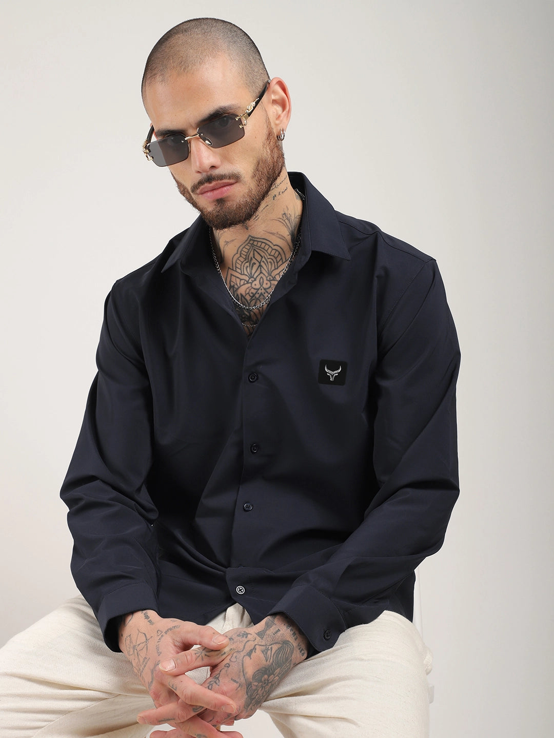 Blue Full Sleeve Shirt Men