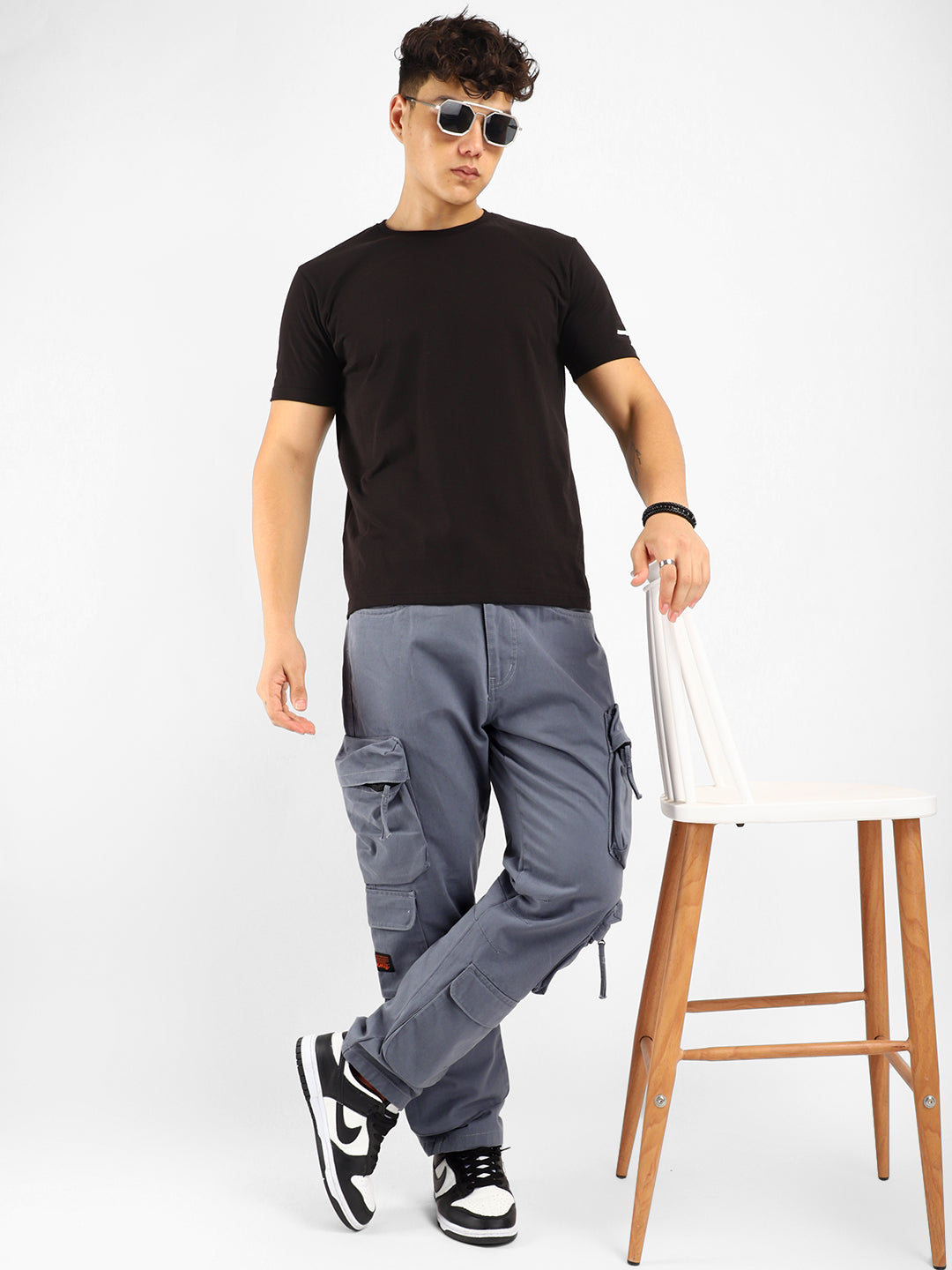 Kyubic Ash Grey Cargo Pants