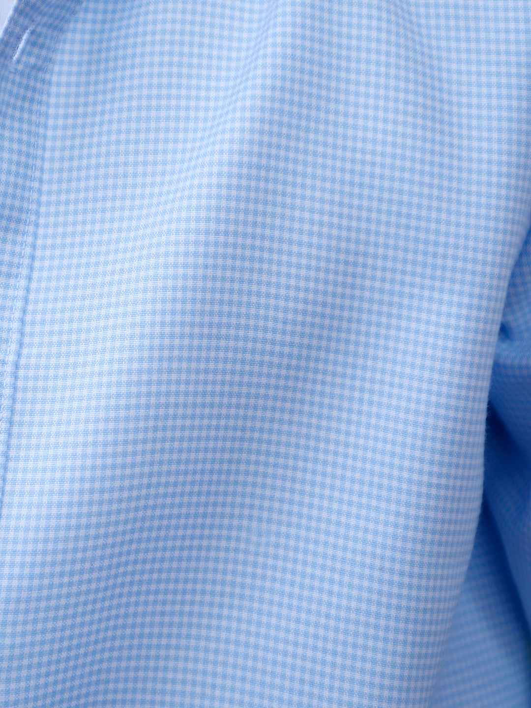 Desert Bloom Sky Blue full Check Sleeve shirt